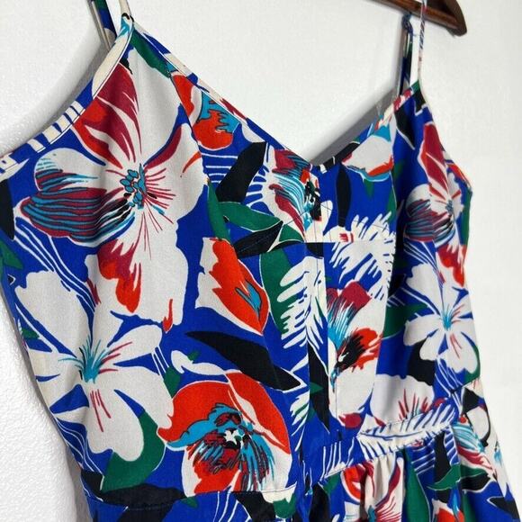 J Crew 8 Floral Spaghetti Strap Short Dress Vibrant Stylish Tropical Womens - Picture 3 of 9